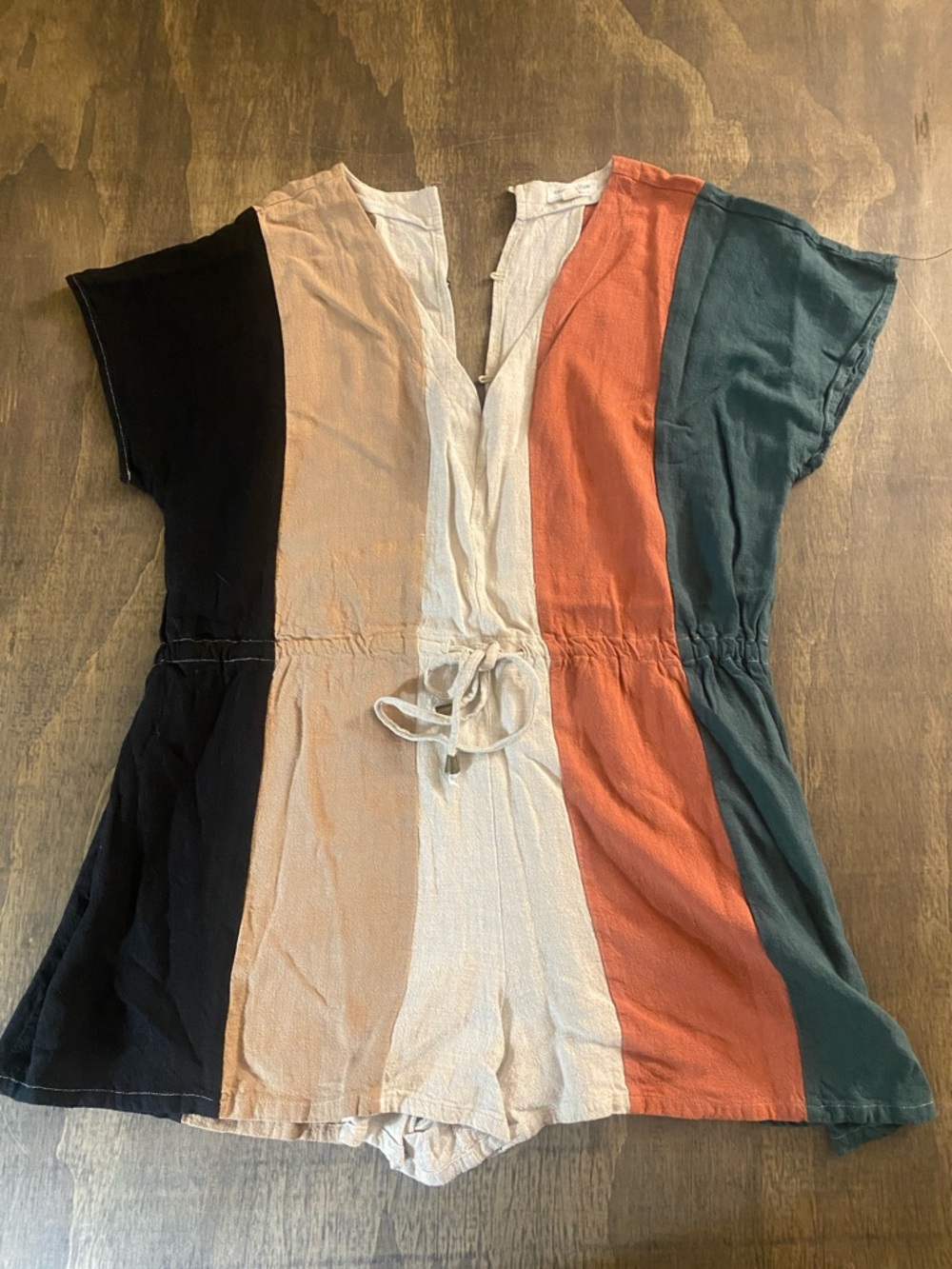 Chicsoul Colorblock Short Sleeve Romper